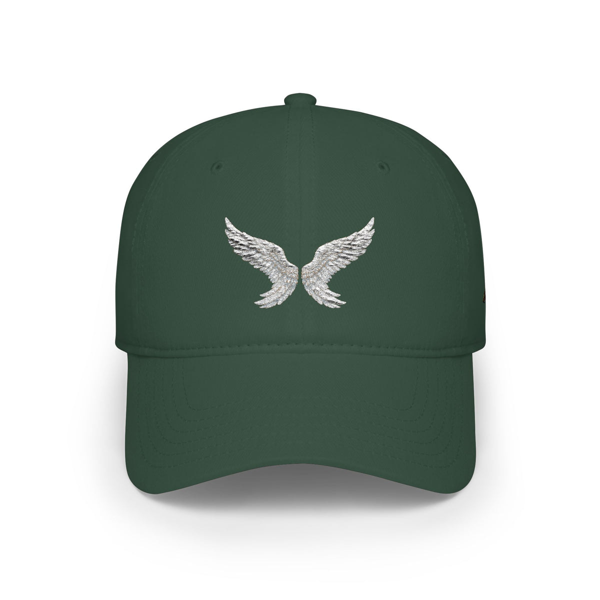 Silver Angel Wings Embroidery — Low Profile Baseball Cap