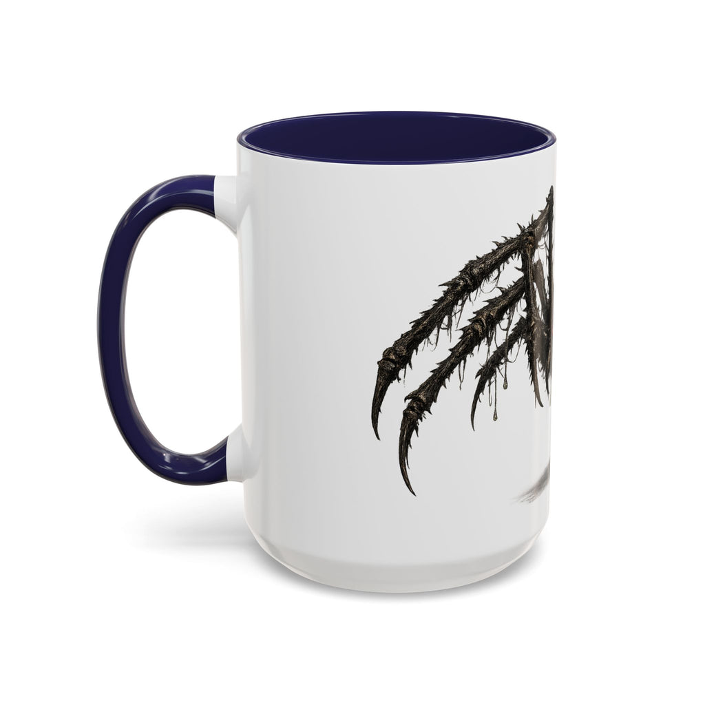 Spider Horror Accent Coffee Mug — Creepy Red-Eyed Arachnid Design (11/15oz)