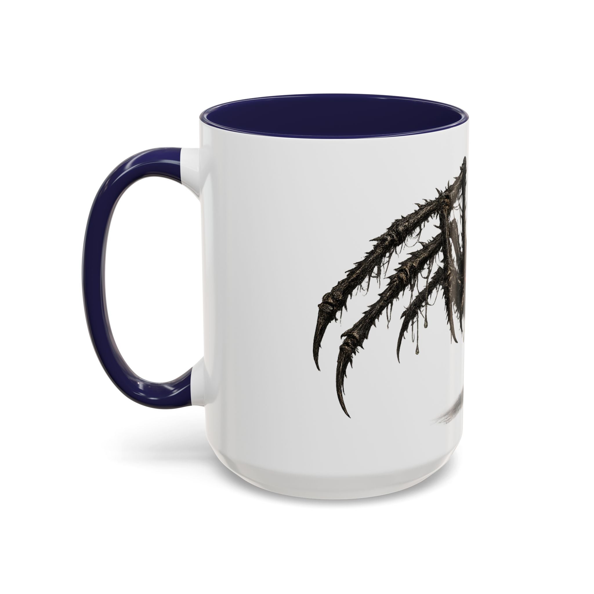Spider Horror Accent Coffee Mug — Creepy Red-Eyed Arachnid Design (11/15oz)