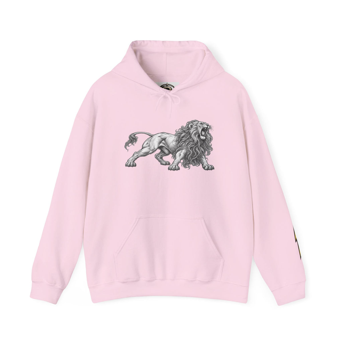 Lion Graphic Hoodie — Vintage Roaring Lion Illustration Sweatshirt