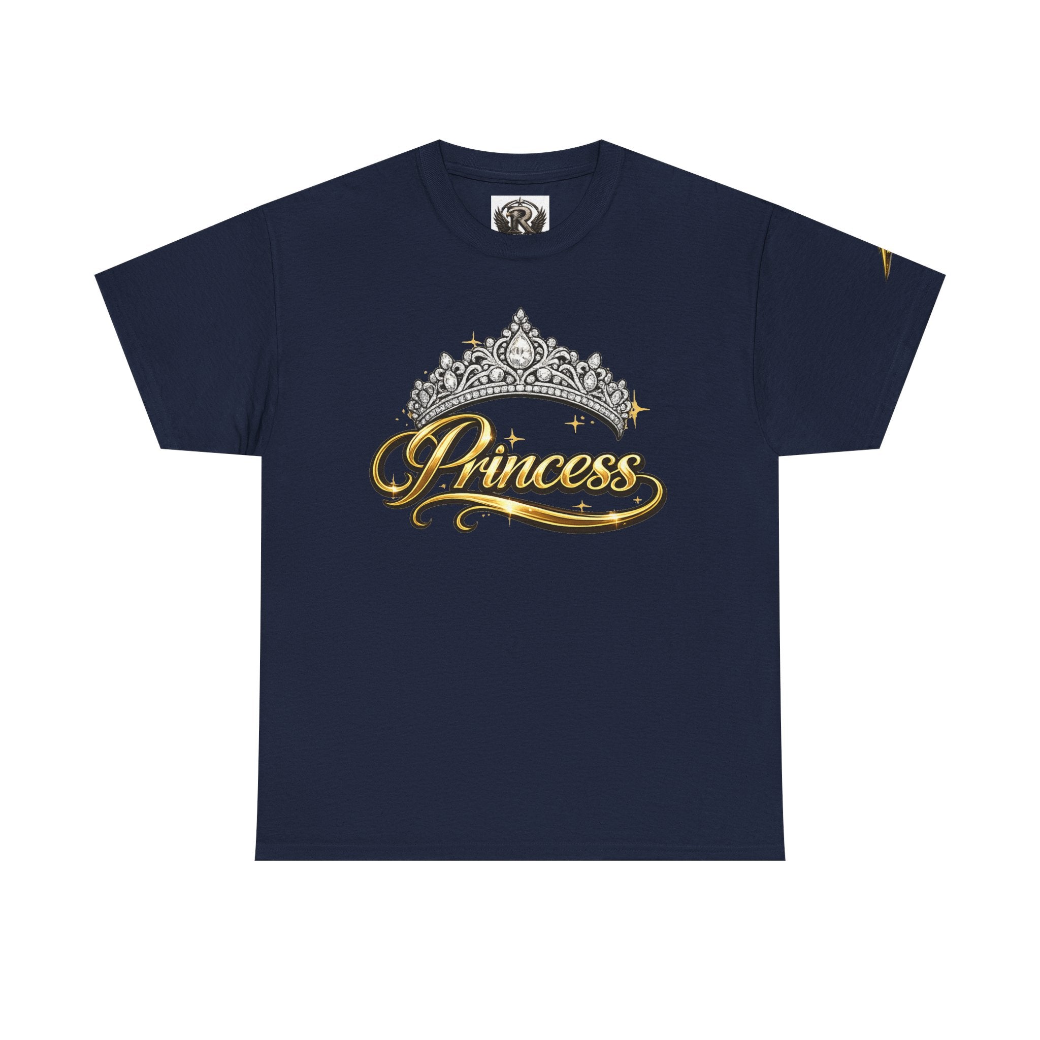 Princess Tiara T-Shirt — Gold Script Graphic Tee