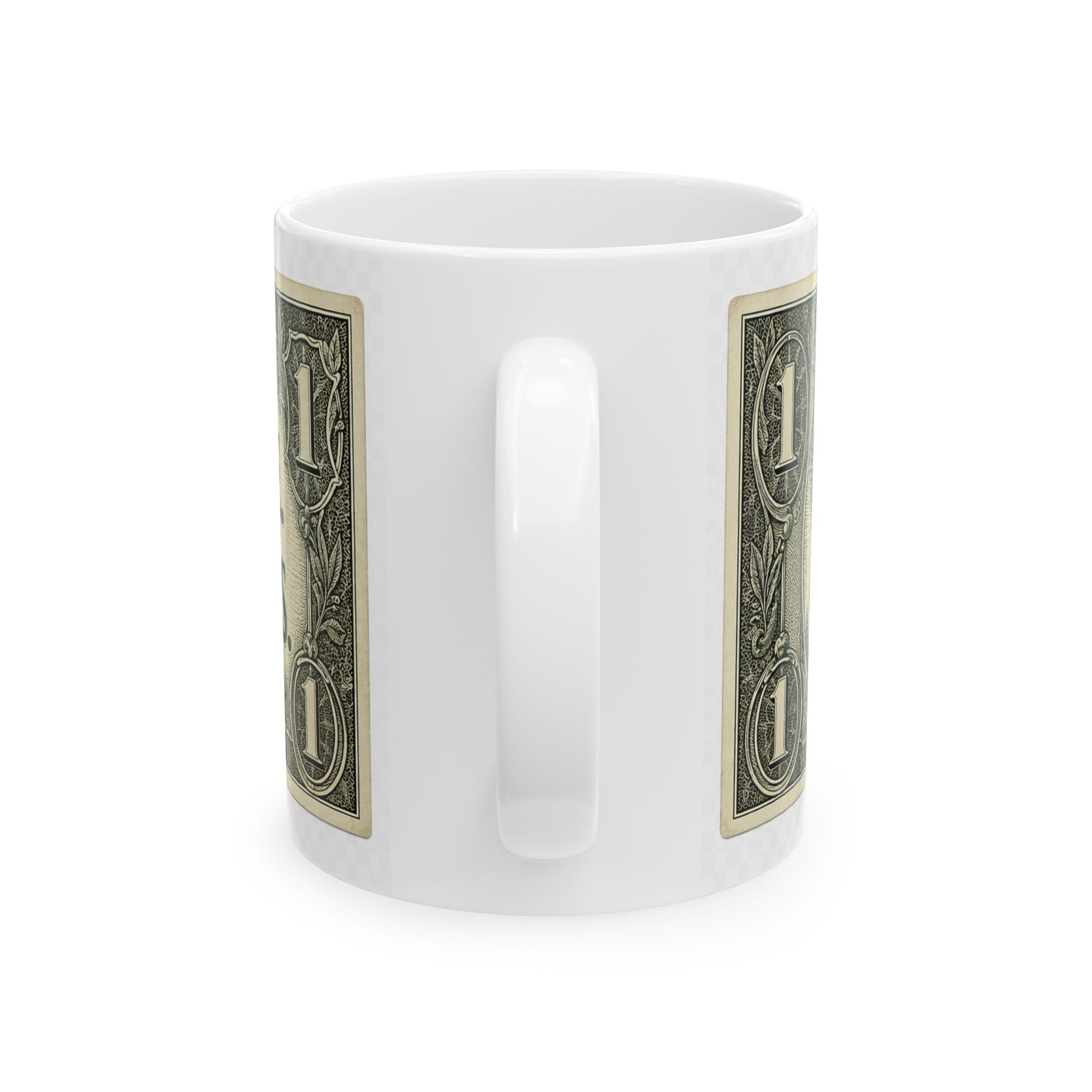 Dollar Bill Mug — "Bad Attitude, Great Results" Ceramic Coffee Cup (11oz & 15oz)