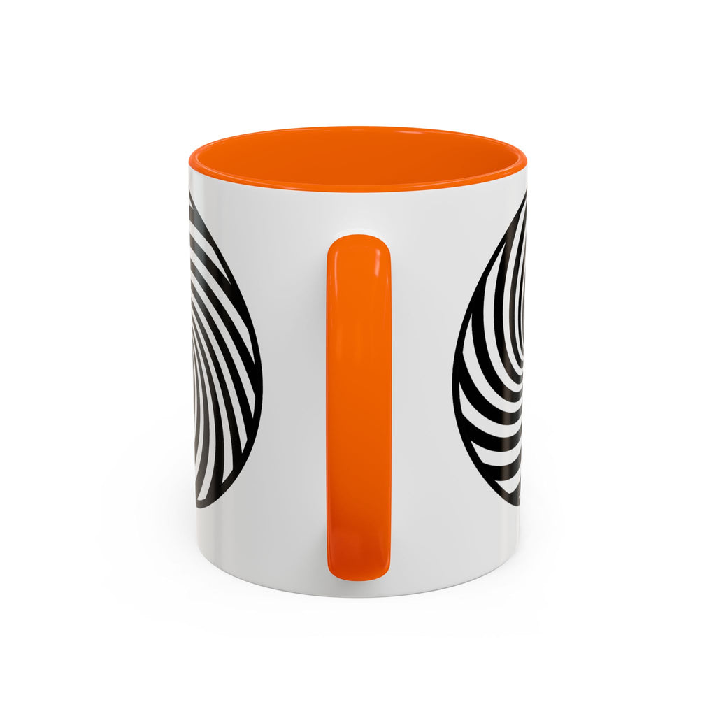 Hypnotic Swirl Accent Mug — Black & White Spiral Coffee Cup (11/15oz)