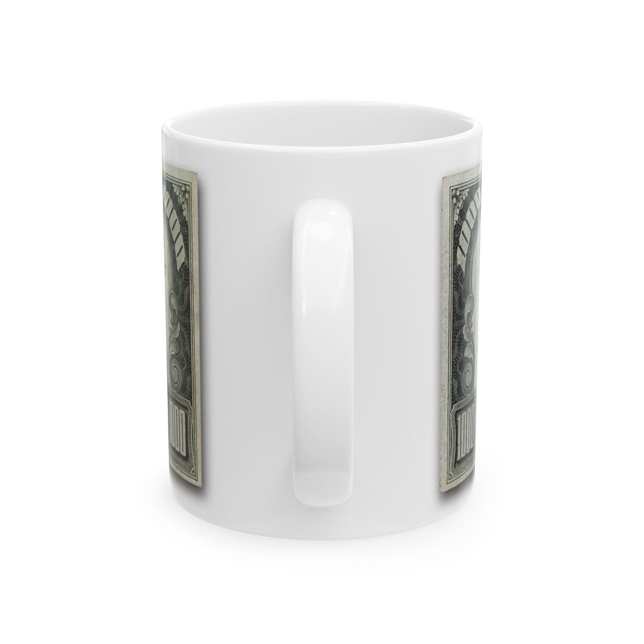 Vintage $1000 Federal Reserve Note Ceramic Mug — Retro Banknote Coffee Cup (11oz/15oz)