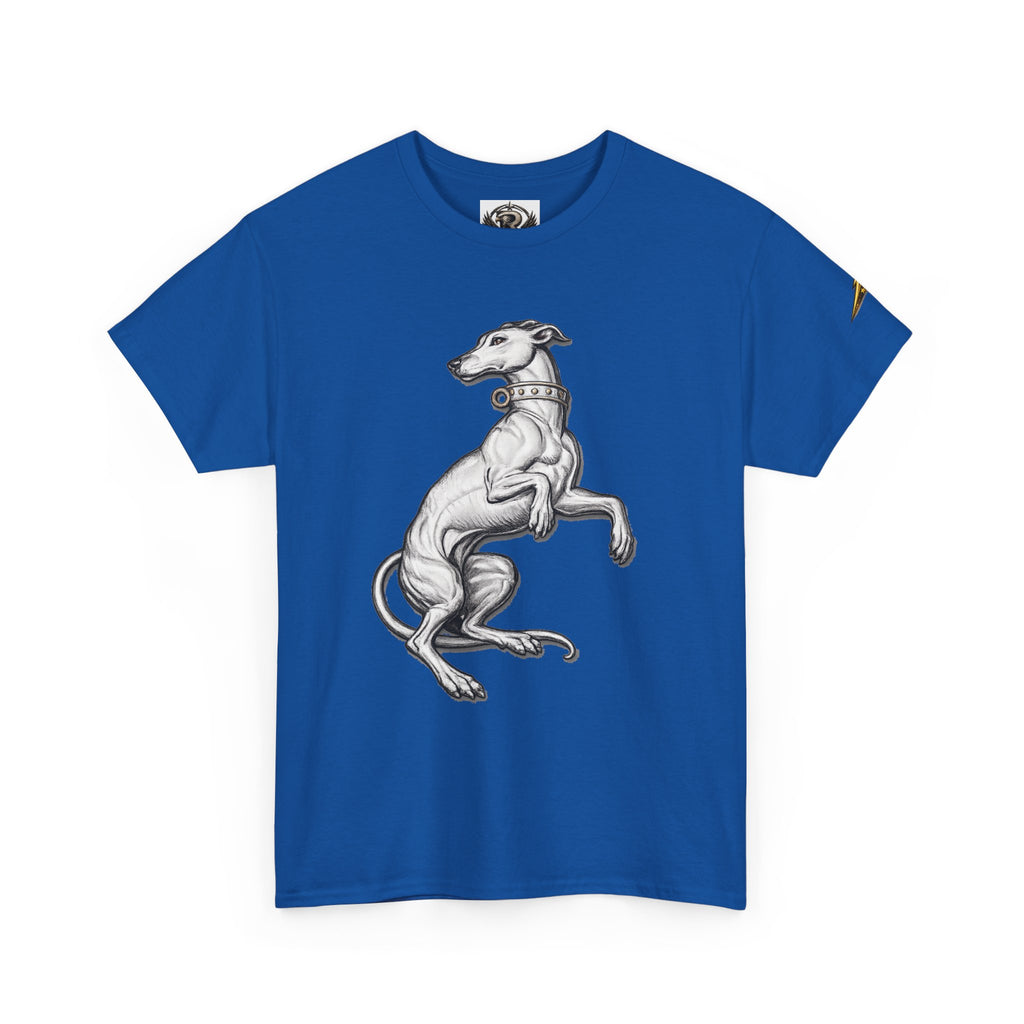 Greyhound Illustration Tee — Vintage Reared Dog Graphic T-Shirt