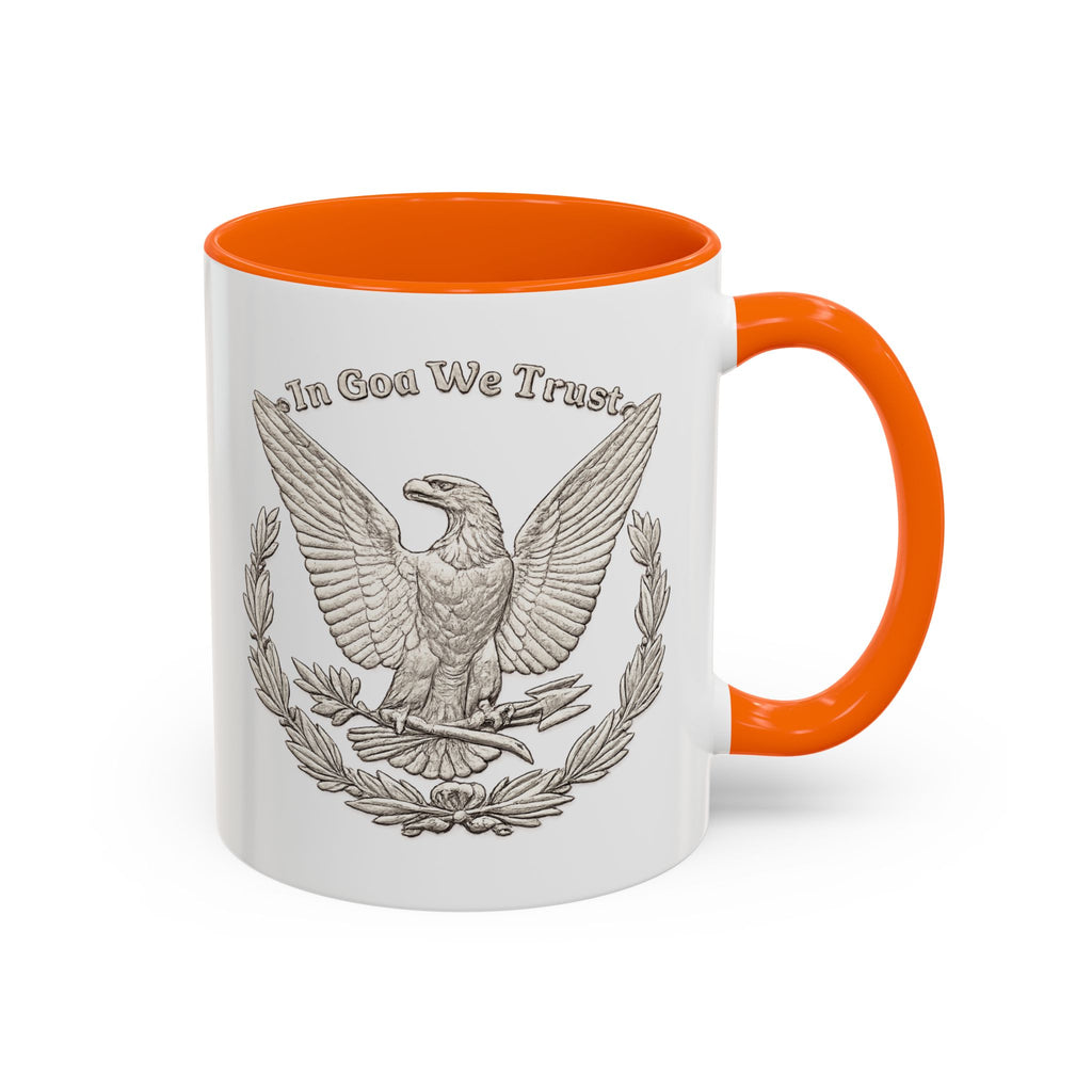 Eagle Emblem Coffee Mug — "In God We Trust" Accent Ceramic Mug (11/15oz)