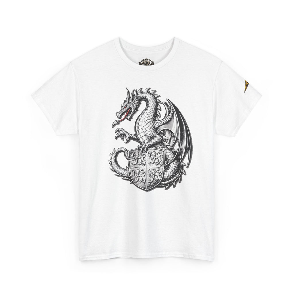 Dragon Crest T-Shirt — Medieval Dragon Shield Graphic Tee