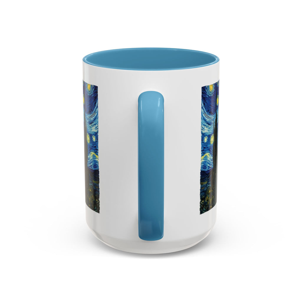 Starry Night Accent Coffee Mug — Van Gogh Style Night Sky Coffee Cup (11/15oz)