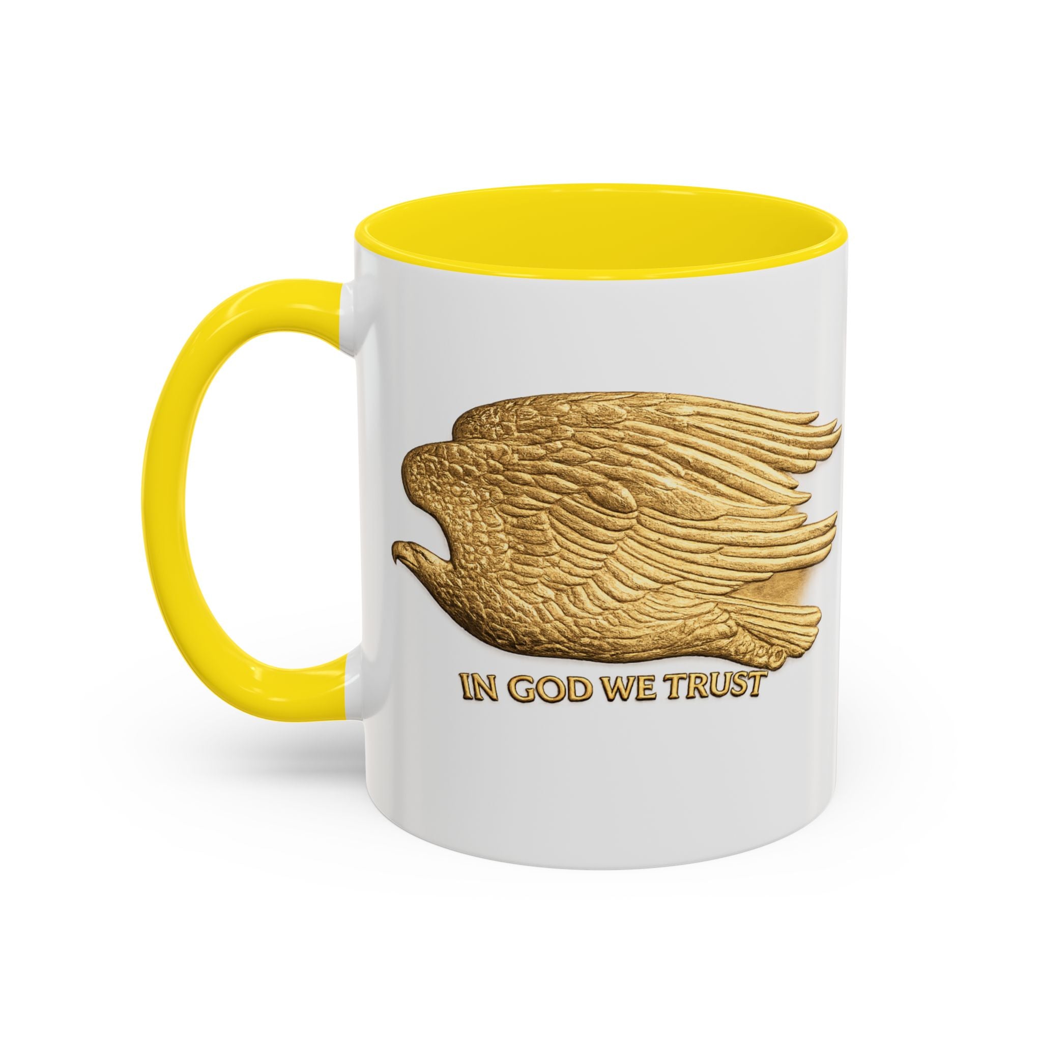 Gold Eagle "In God We Trust" Accent Coffee Mug