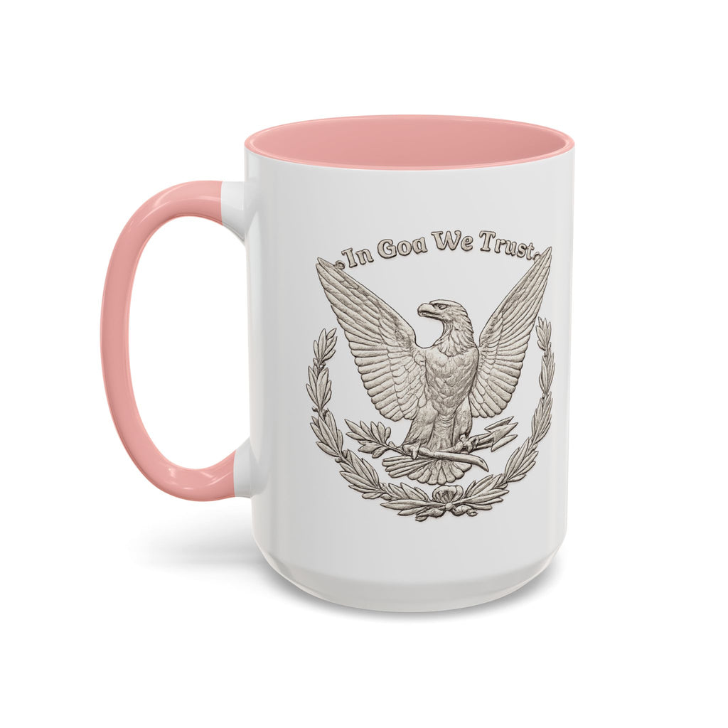 Eagle Emblem Coffee Mug — "In God We Trust" Accent Ceramic Mug (11/15oz)