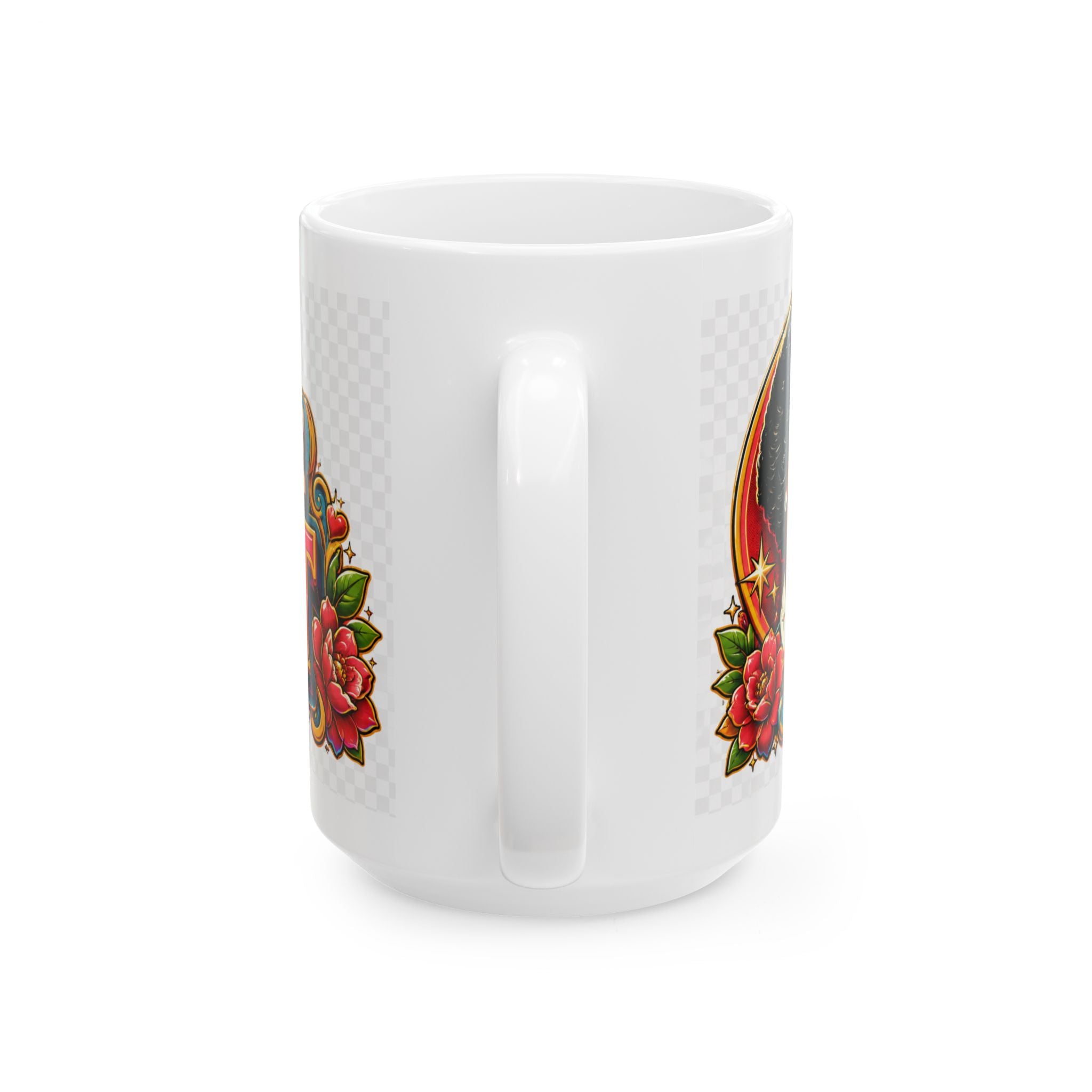 Ceramic Mug — "My Favorite Aunt" Colorful Retro Tattoo-Style Gift Mug (11oz/15oz)
