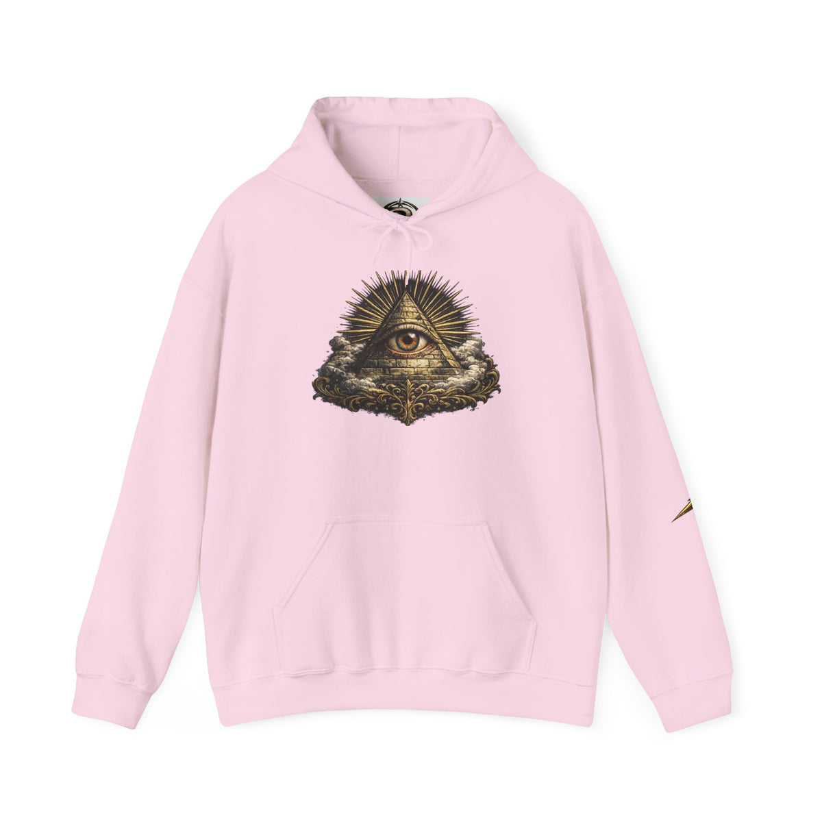 All-Seeing Eye Hoodie — Vintage Pyramid Symbol Graphic Sweatshirt