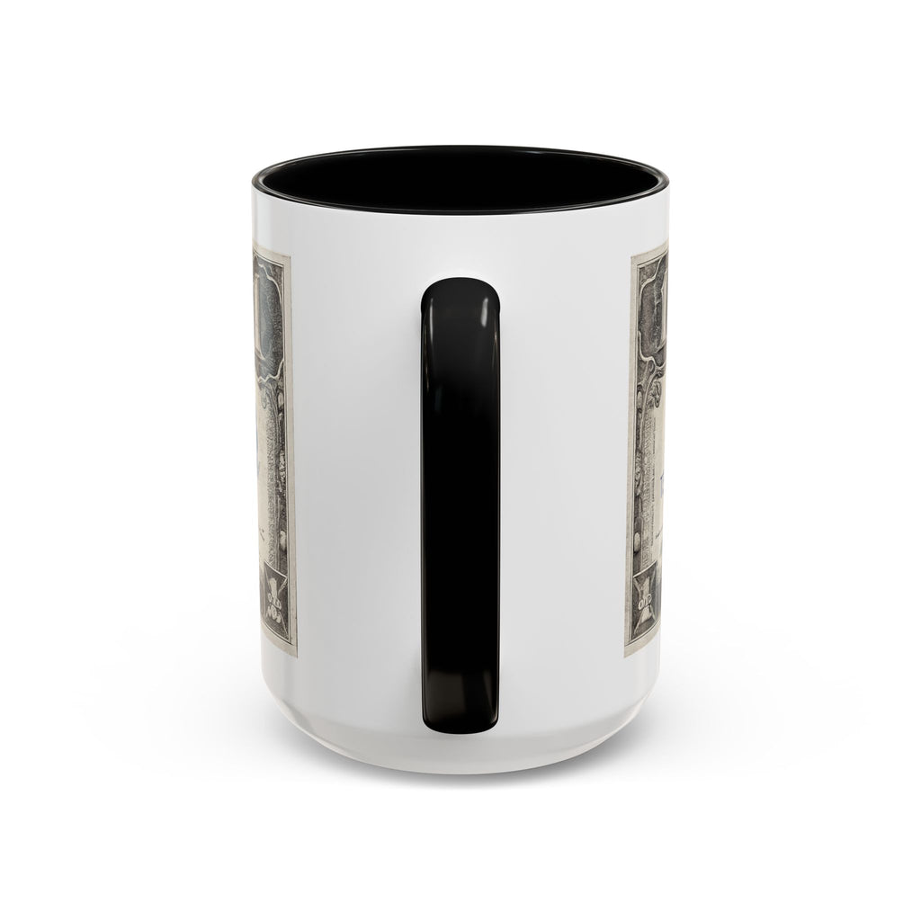 Dollar Bill Accent Coffee Mug — Vintage US Currency Design (11/15oz)
