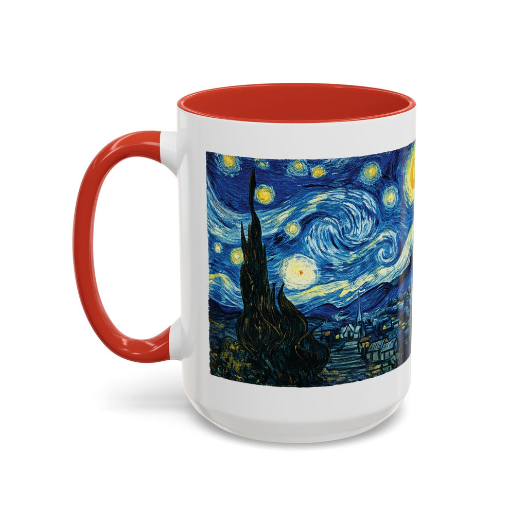 Starry Night Accent Coffee Mug — Van Gogh Style Night Sky Coffee Cup (11/15oz)