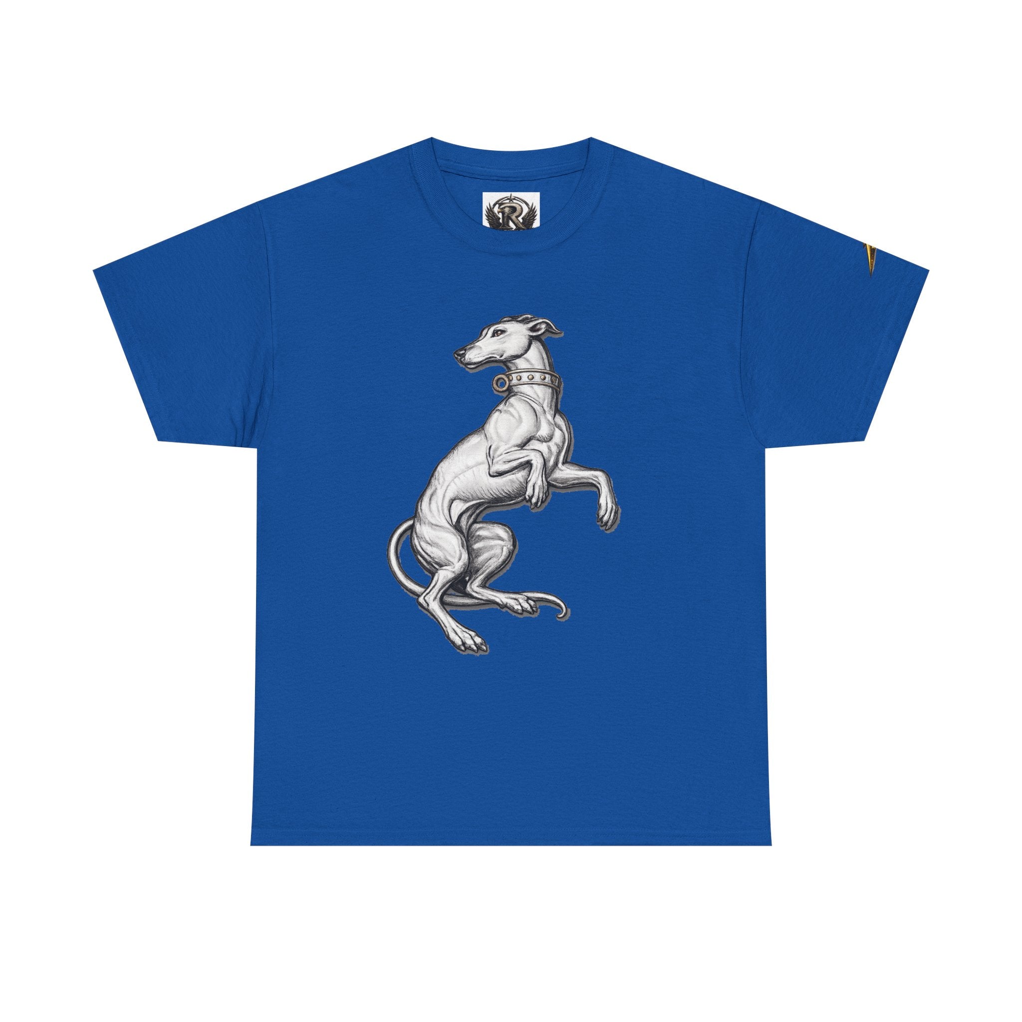 Greyhound Illustration Tee — Vintage Reared Dog Graphic T-Shirt
