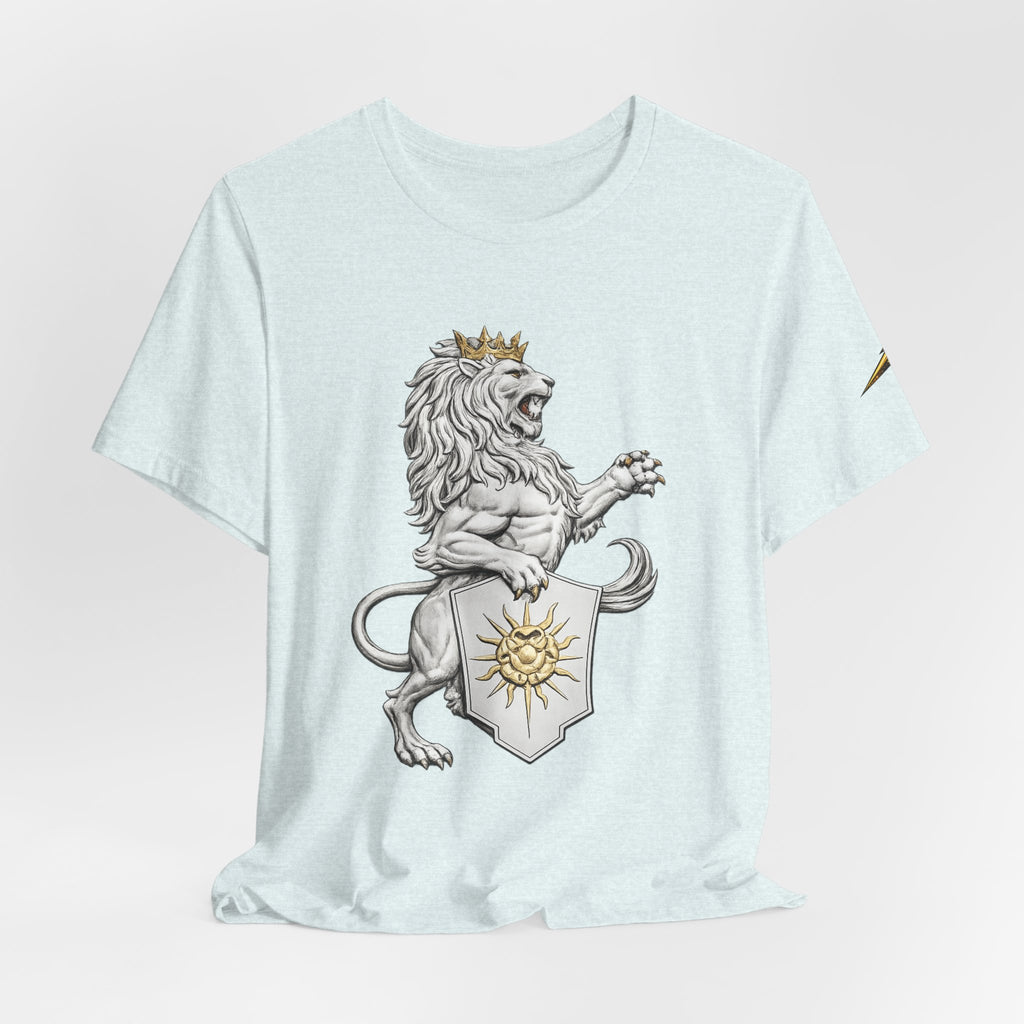 Lion Crest T-Shirt — Regal Sun Shield Graphic Tee