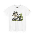 Pandas Relaxing Graphic Tee — Cute Bamboo Panda Illustration T-Shirt