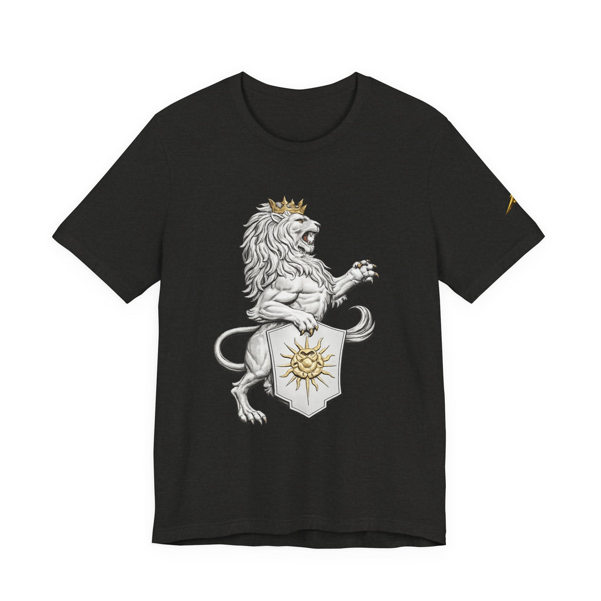 Lion Crest T-Shirt — Regal Sun Shield Graphic Tee