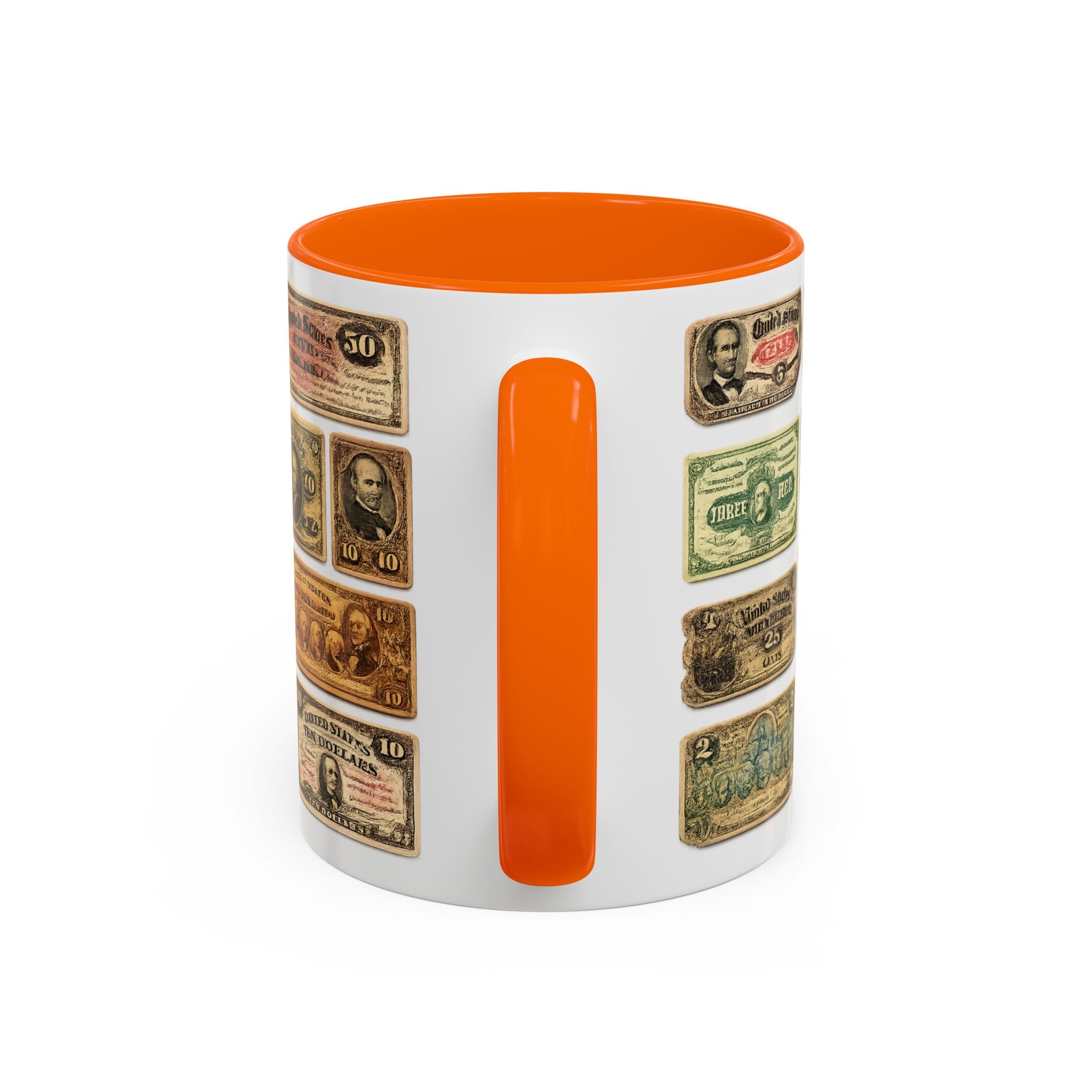 Vintage US Fractional Currency Coffee Mug – Retro Banknote Accent Mug (11/15 oz)