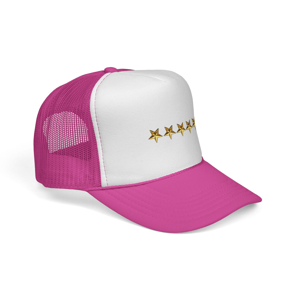 Five Gold Stars Trucker Cap — Embroidered Rating Hat