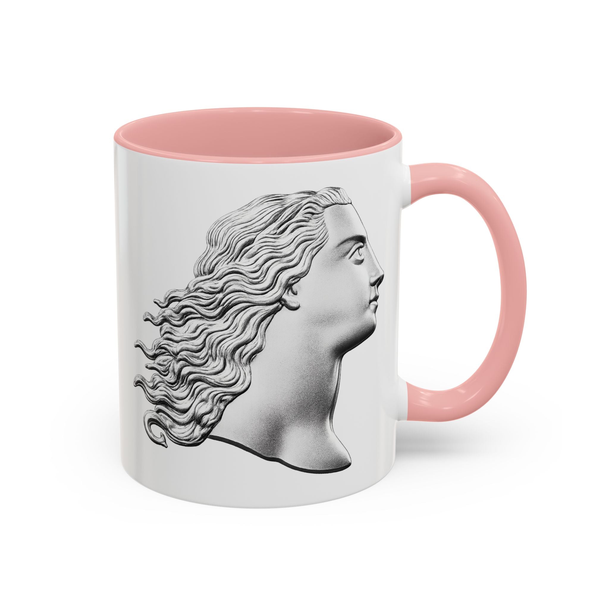 Sculpted Profile Accent Coffee Mug — Classical Bust Design (11/15 oz)