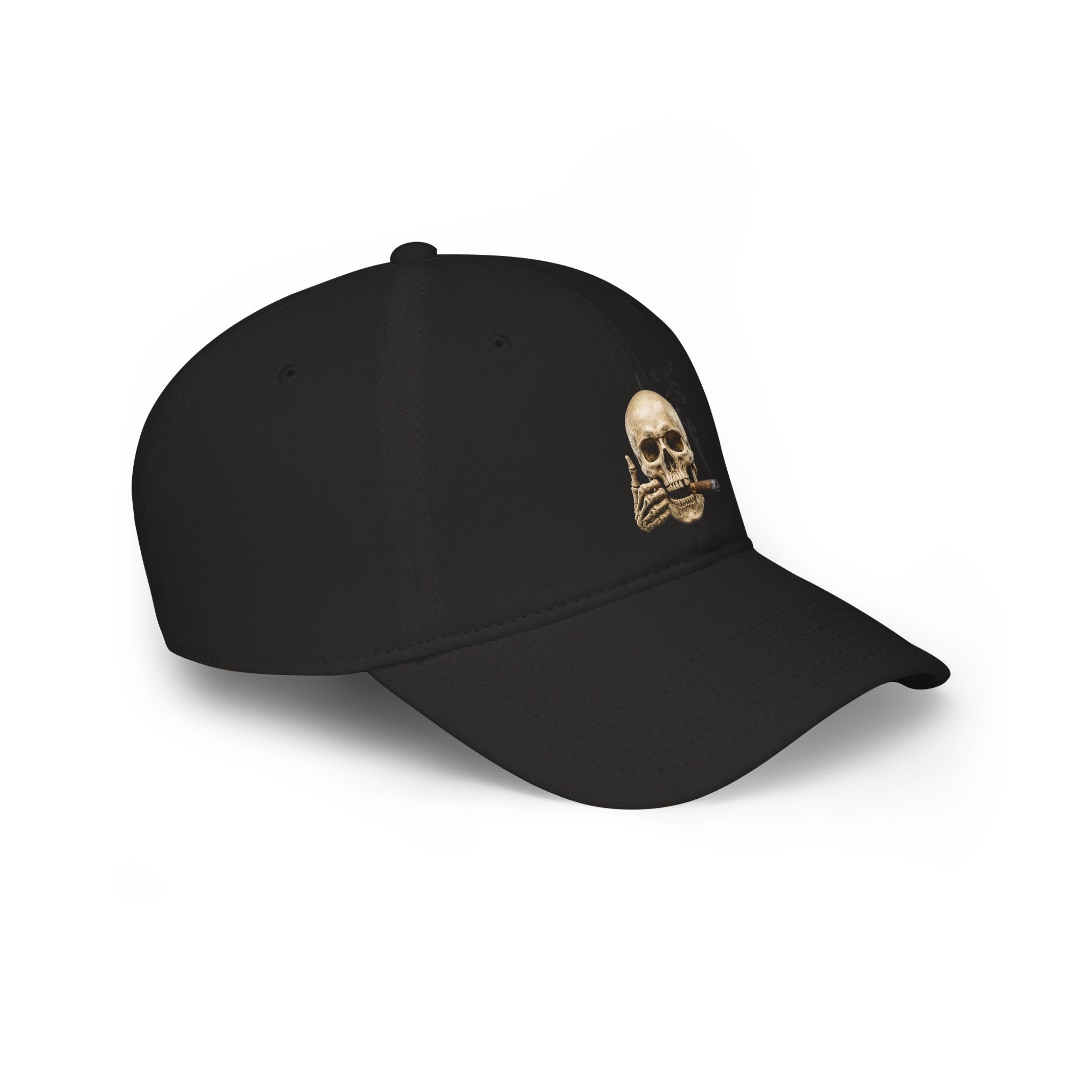 Cigar Smoking Skull, Low Profile Baseball Cap