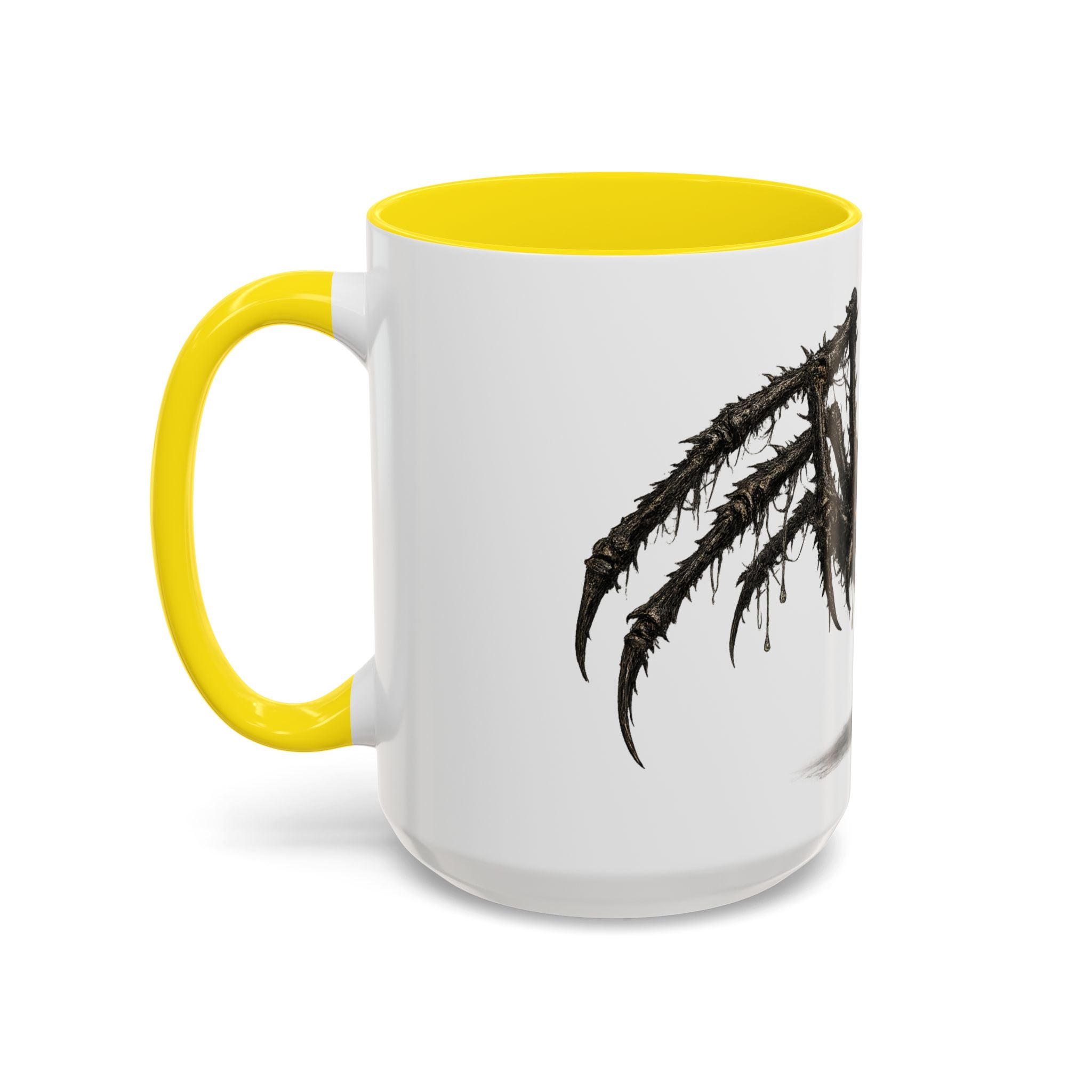 Spider Horror Accent Coffee Mug — Creepy Red-Eyed Arachnid Design (11/15oz)