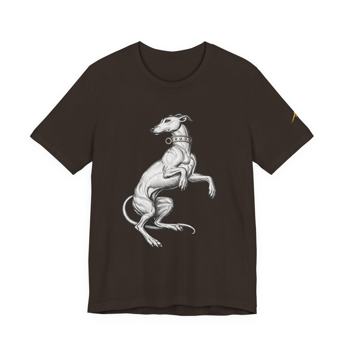 Greyhound Illustration T‑Shirt — Elegant Whippet Dog Art Tee