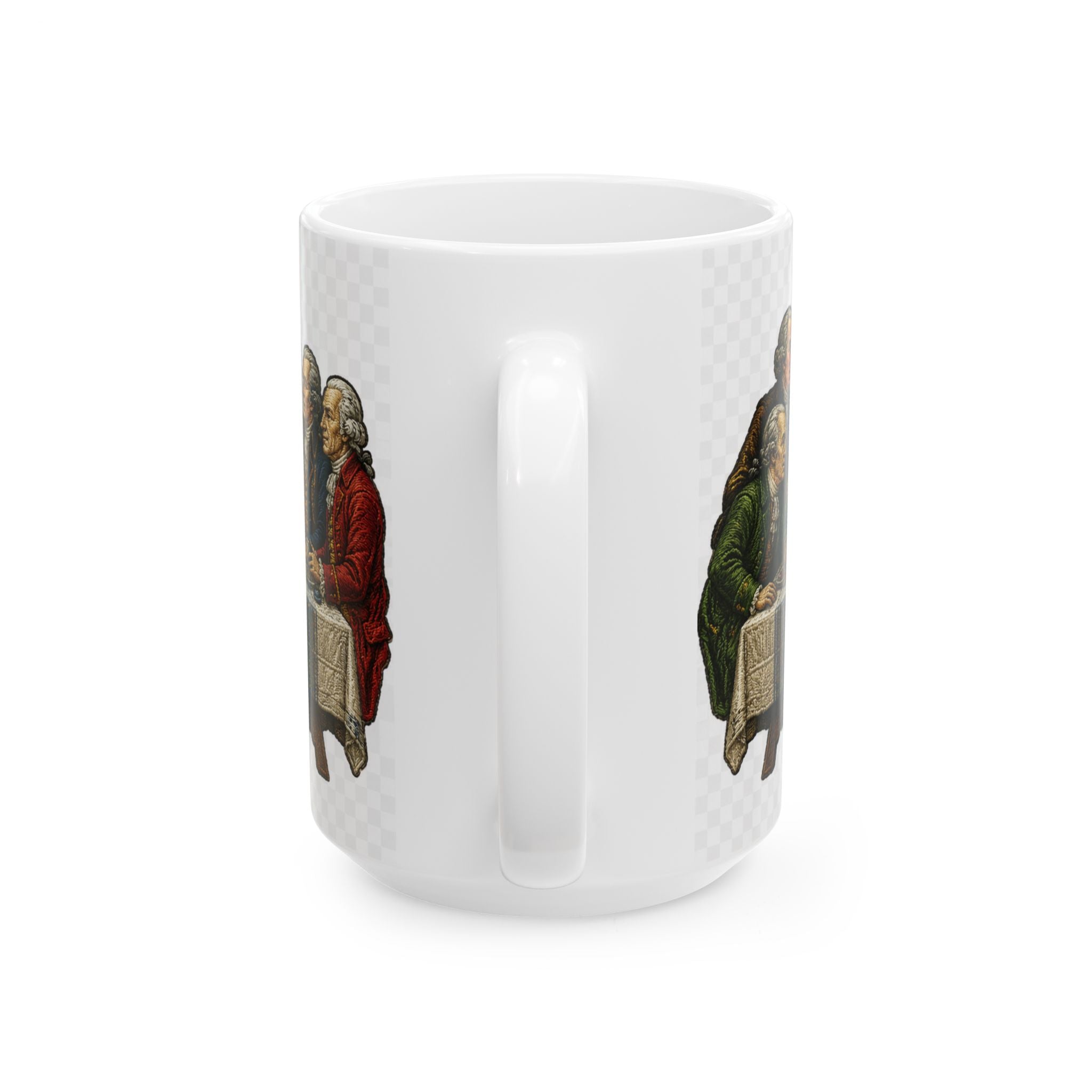 Founding Fathers Dinner Ceramic Mug – Historical Patriotic Coffee Cup (11oz/15oz)