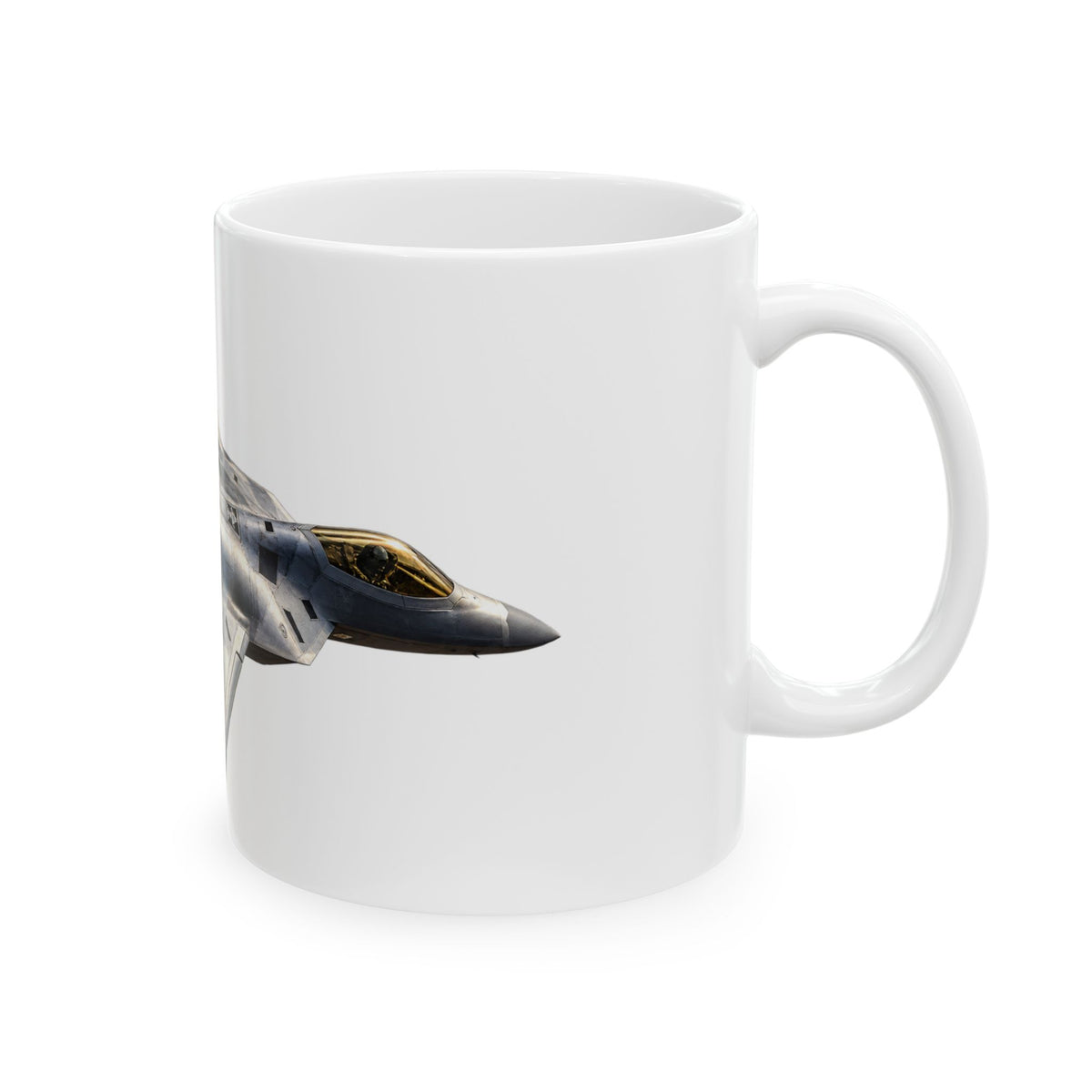 Stealth Fighter Ceramic Mug – Military Jet Coffee Cup (11oz/15oz)