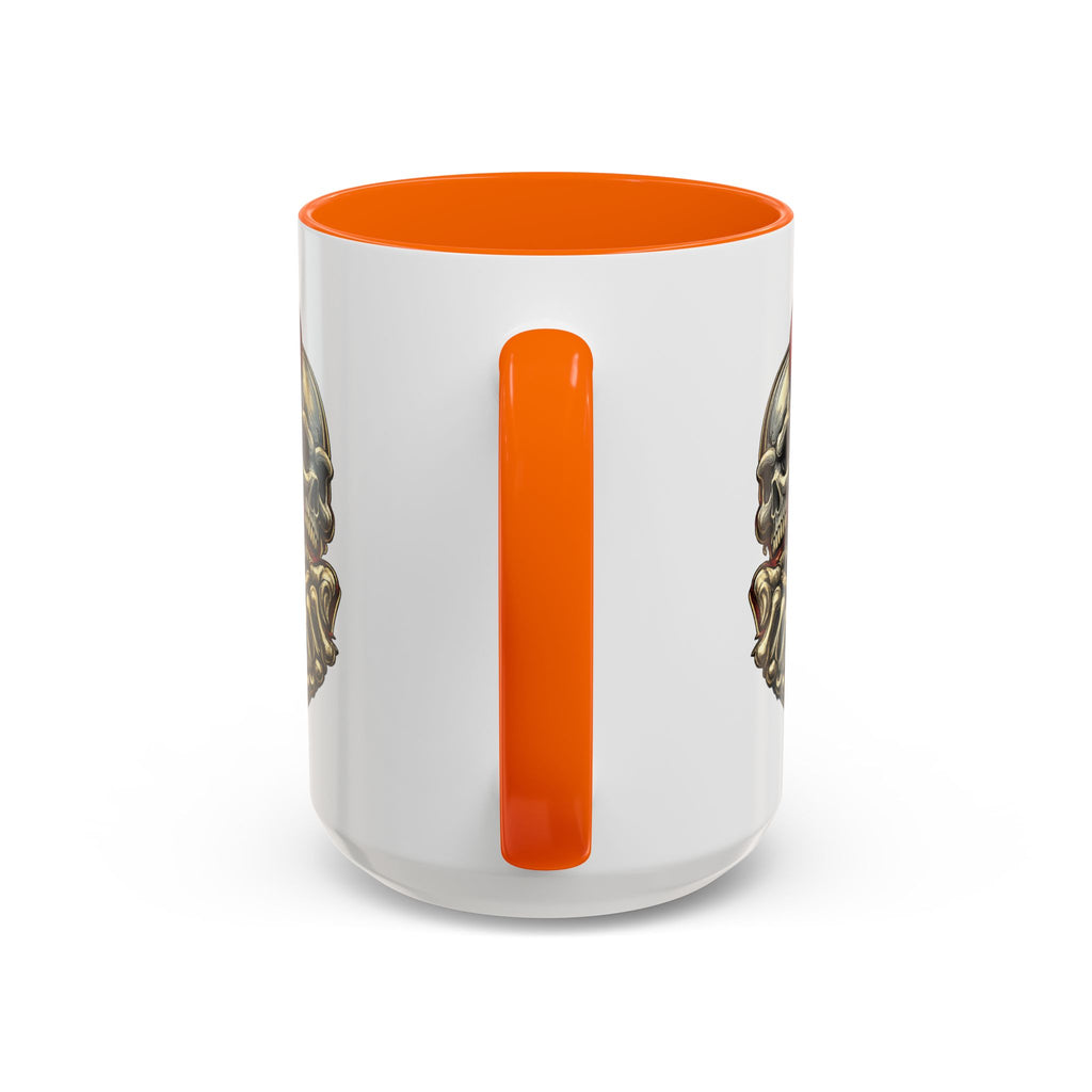 Devil Skull Accent Coffee Mug – Gothic Demon Skull Design (11/15 oz)