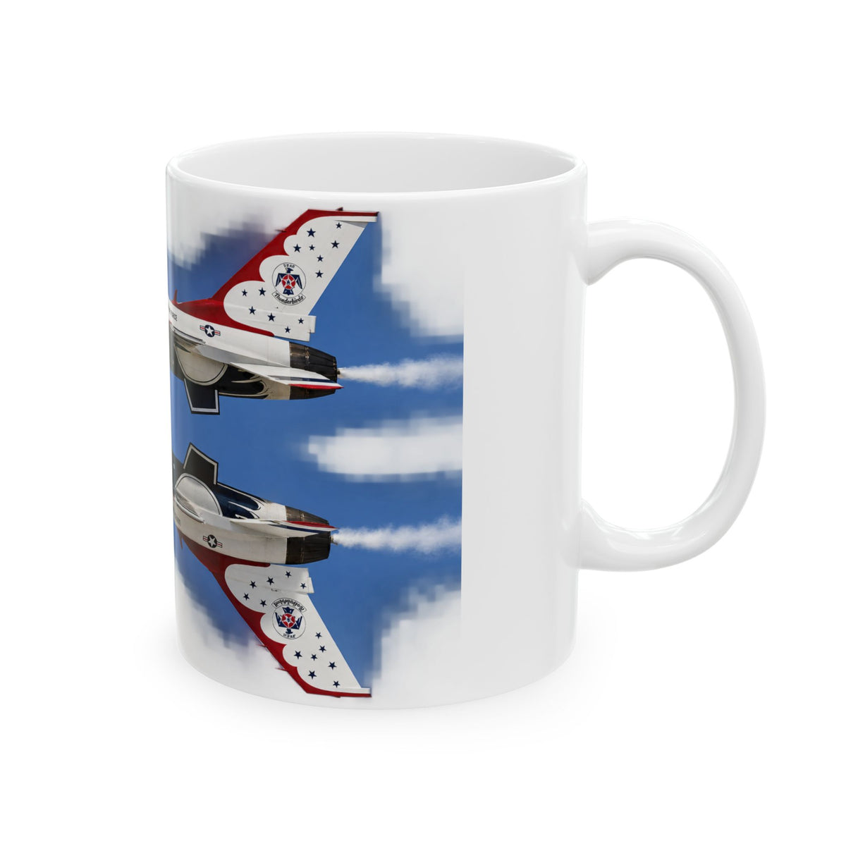 Thunderbirds Fighter Jet Ceramic Mug — Military Aviation Coffee Cup (11oz, 15oz)