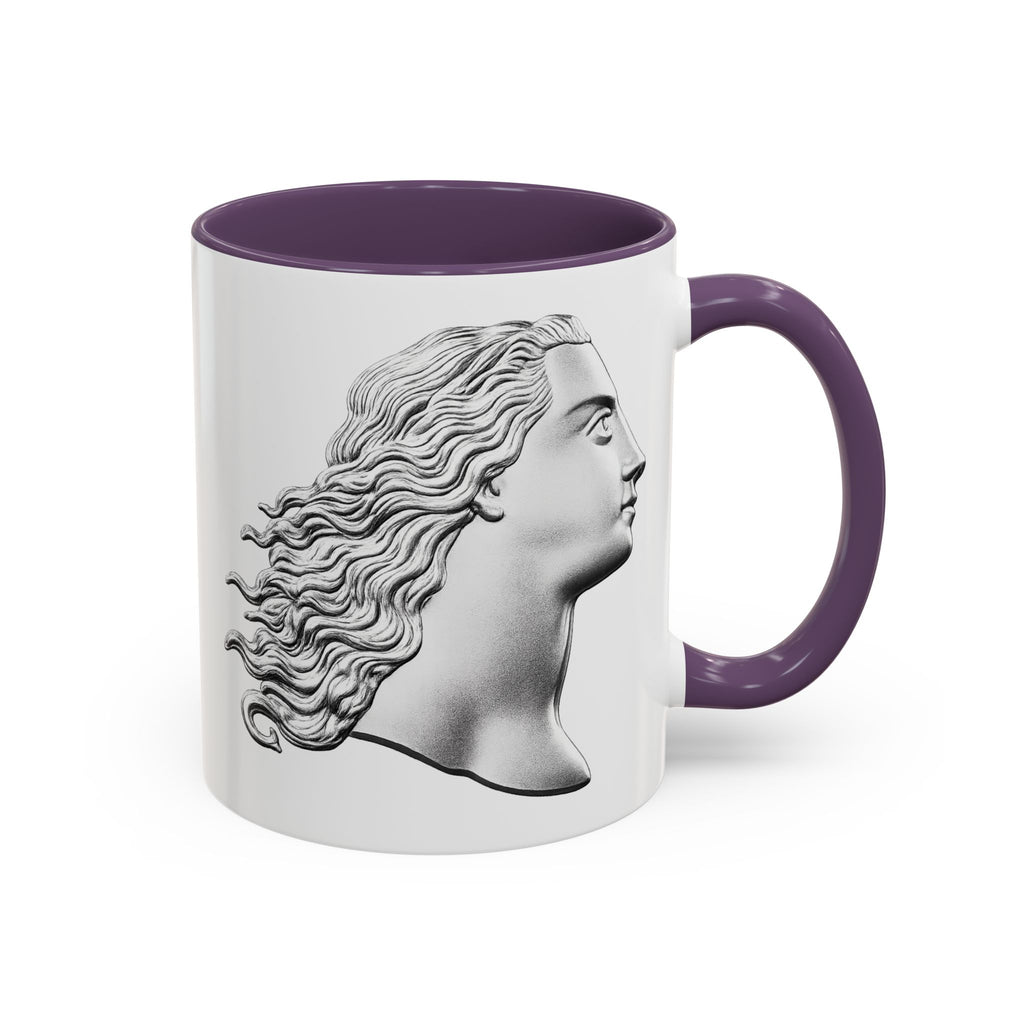 Sculpted Profile Accent Coffee Mug — Classical Bust Design (11/15 oz)