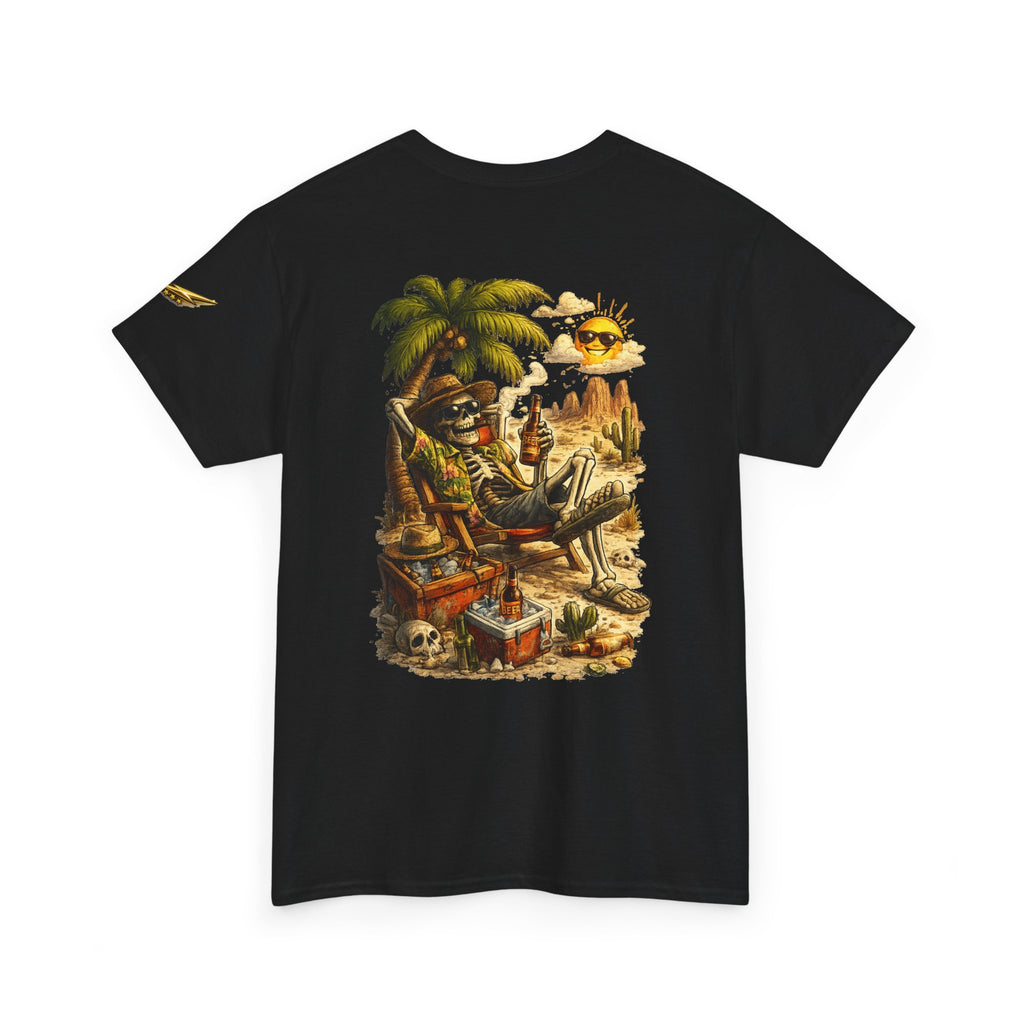 T-Shirt — Vintage Camping Surf Skull Graphic Tee
