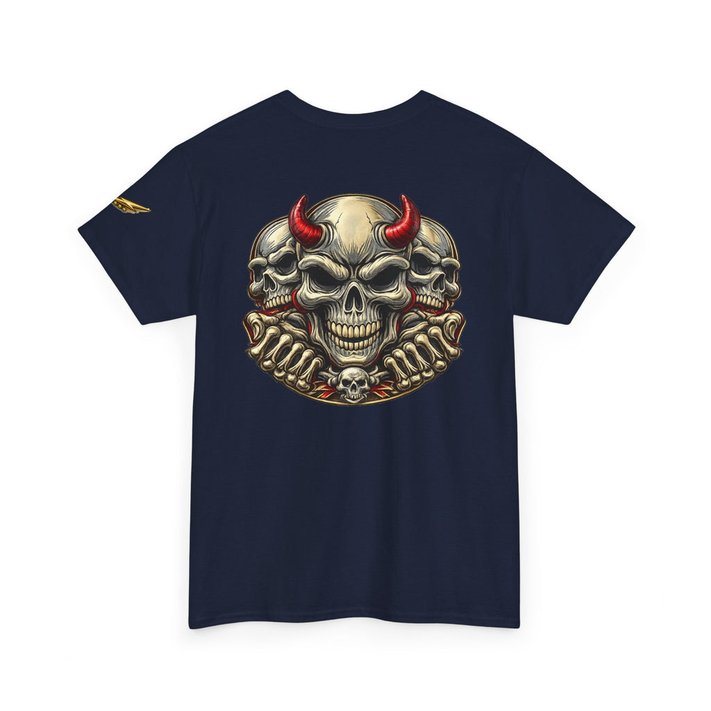 Devil Skull Tee — Gothic Skull Back Graphic T-Shirt