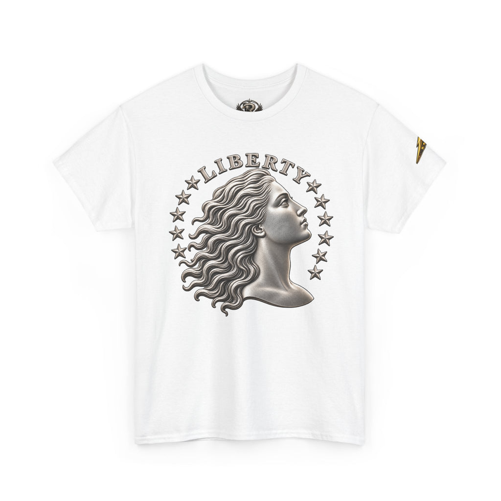 Liberty Eagle T-Shirt — Vintage Liberty Head & Soaring Eagle Graphic Tee