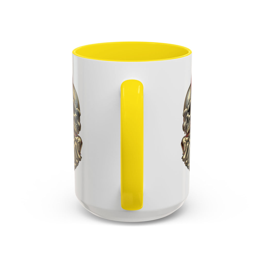 Devil Skull Accent Coffee Mug – Gothic Demon Skull Design (11/15 oz)