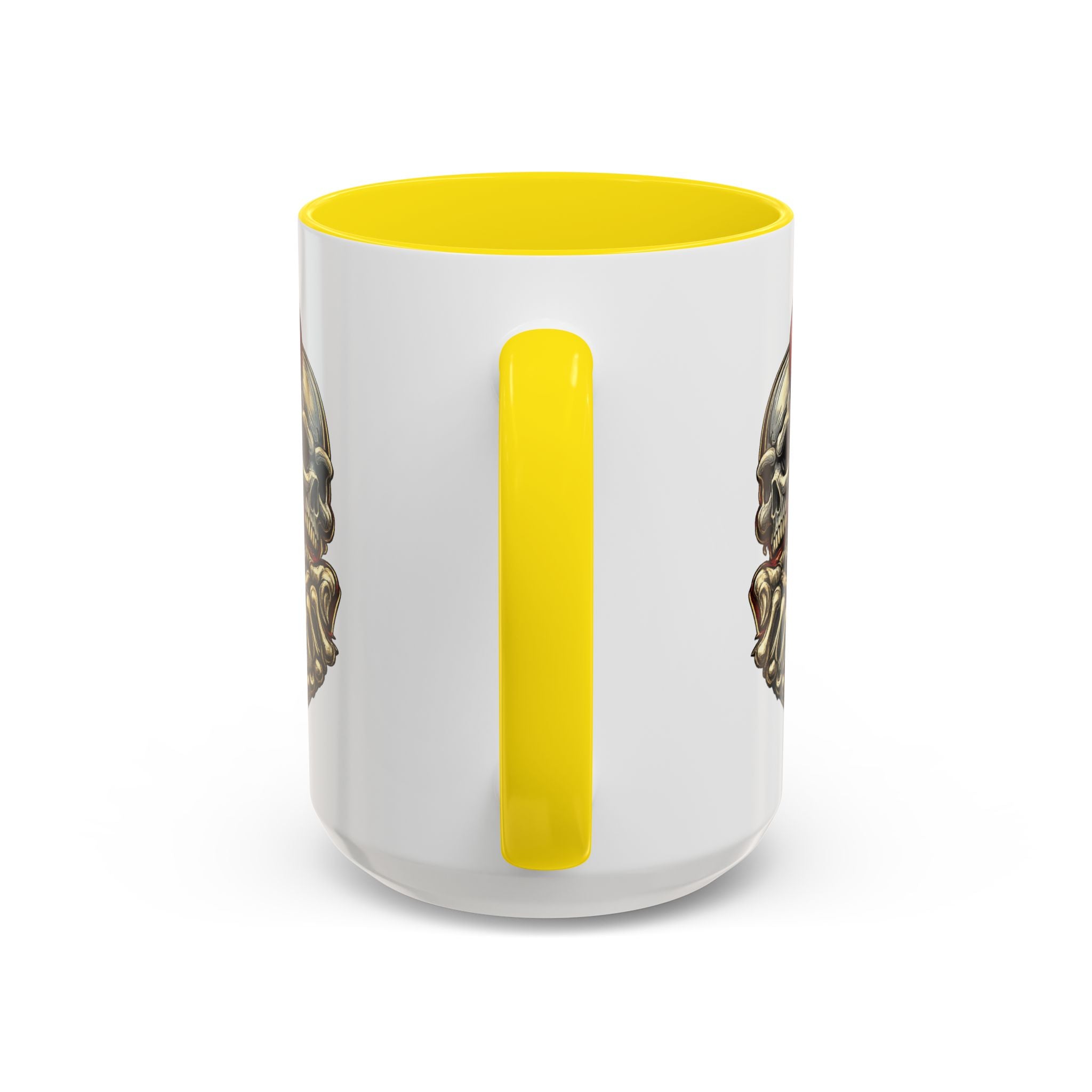 Devil Skull Accent Coffee Mug – Gothic Demon Skull Design (11/15 oz)