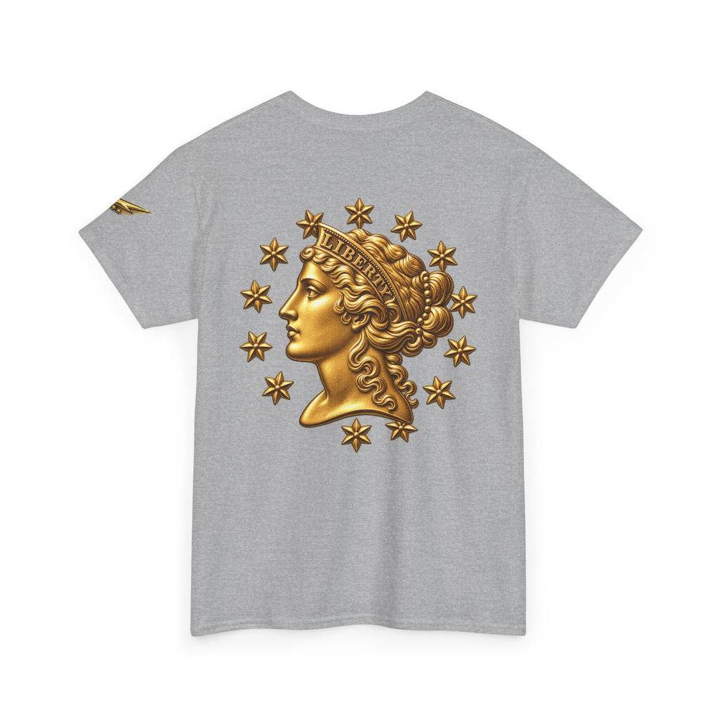 T-Shirt — Vintage Gold Liberty Head Graphic Tee