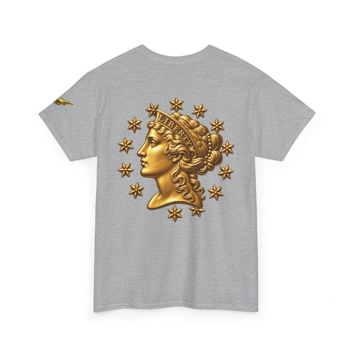 T-Shirt — Vintage Gold Liberty Head Graphic Tee