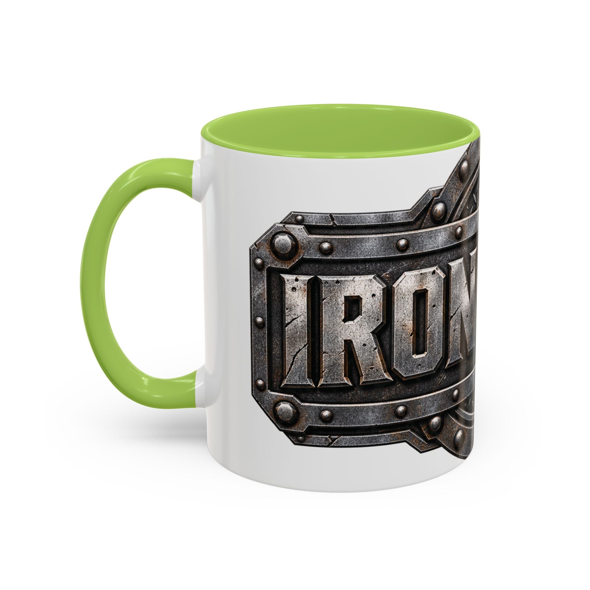Metal Shield Coffee Mug — 'Iron Clad' Rustic Industrial Accent Mug