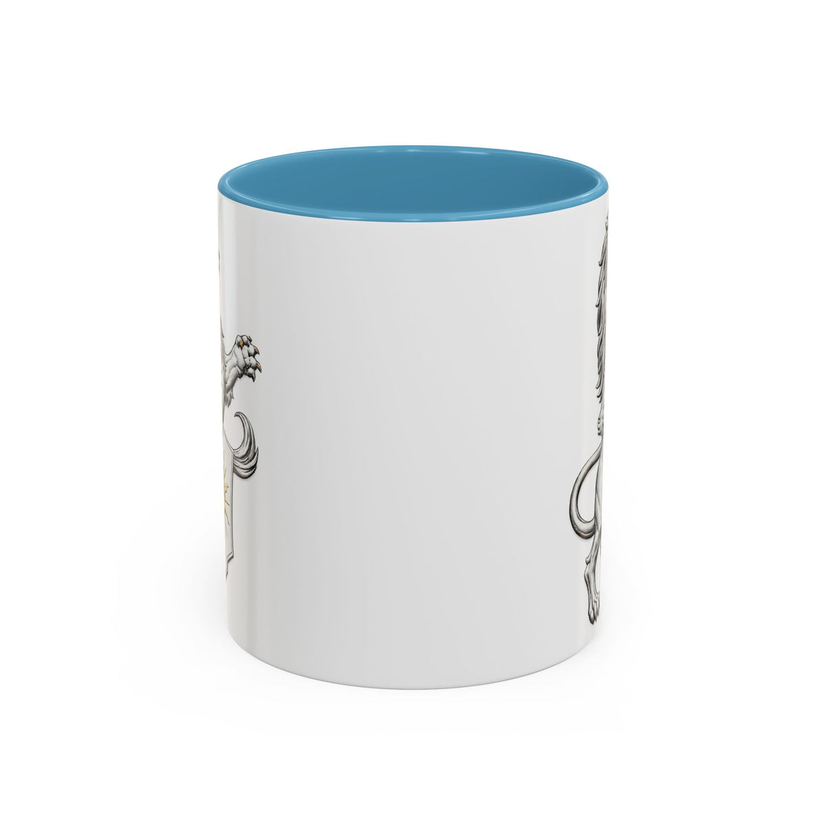 Royal Lion Crest Coffee Mug — Heraldic Crowned Lion Design (11/15oz)