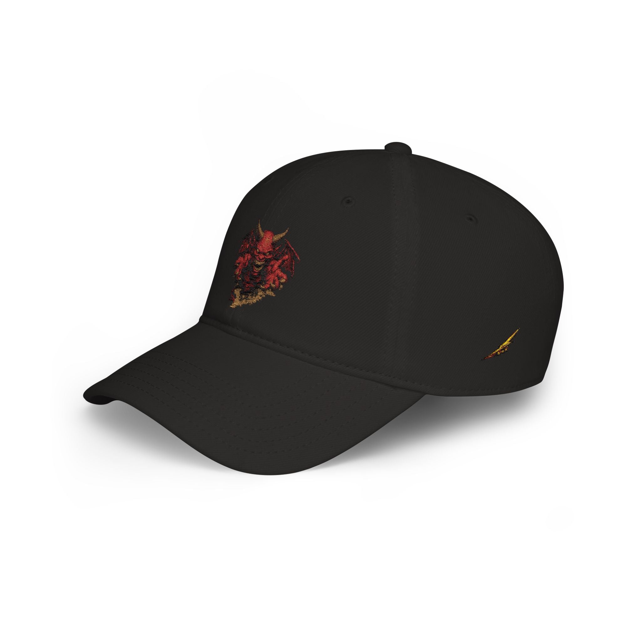 Devil Skull Embroidered Evil Baseball Cap - Low-Profile Hat