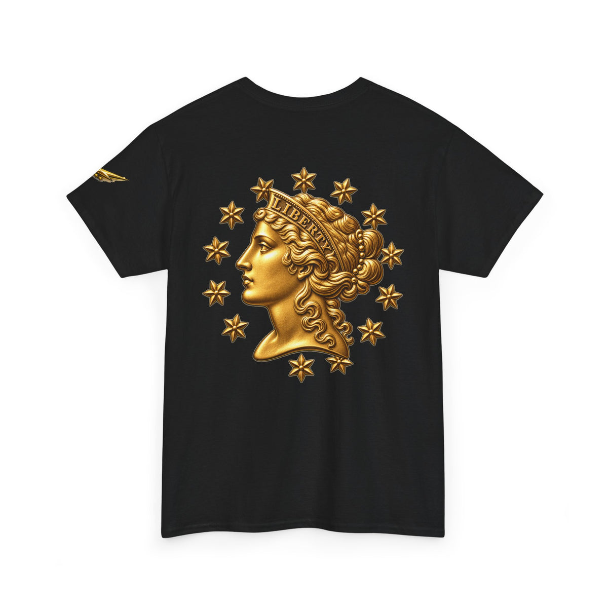 T-Shirt — Vintage Gold Liberty Head Graphic Tee
