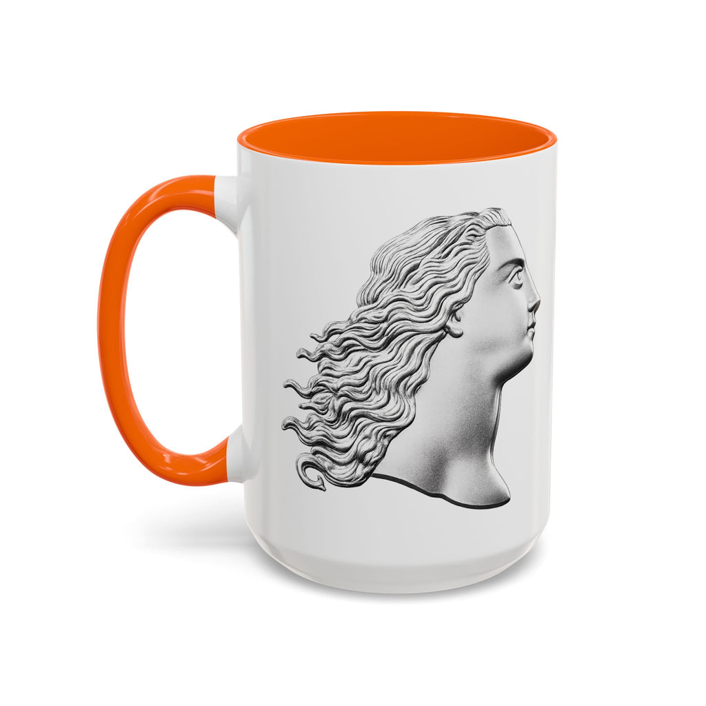 Sculpted Profile Accent Coffee Mug — Classical Bust Design (11/15 oz)
