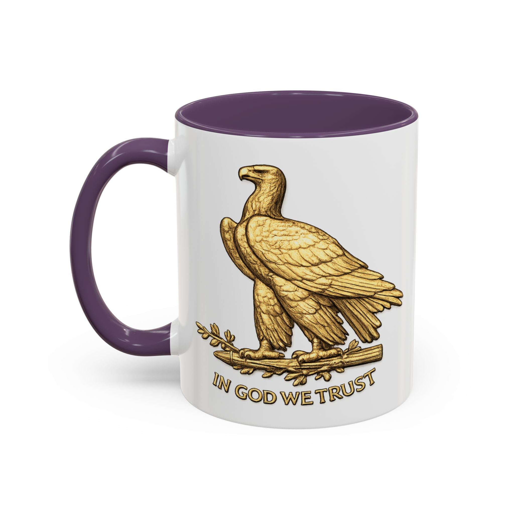 Gold Eagle "In God We Trust" Accent Coffee Mug