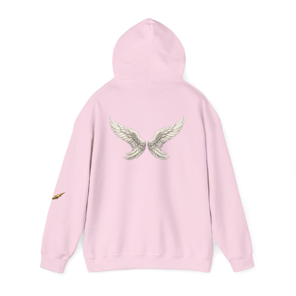 Angel Wings Hoodie — White Back Graphic Pullover