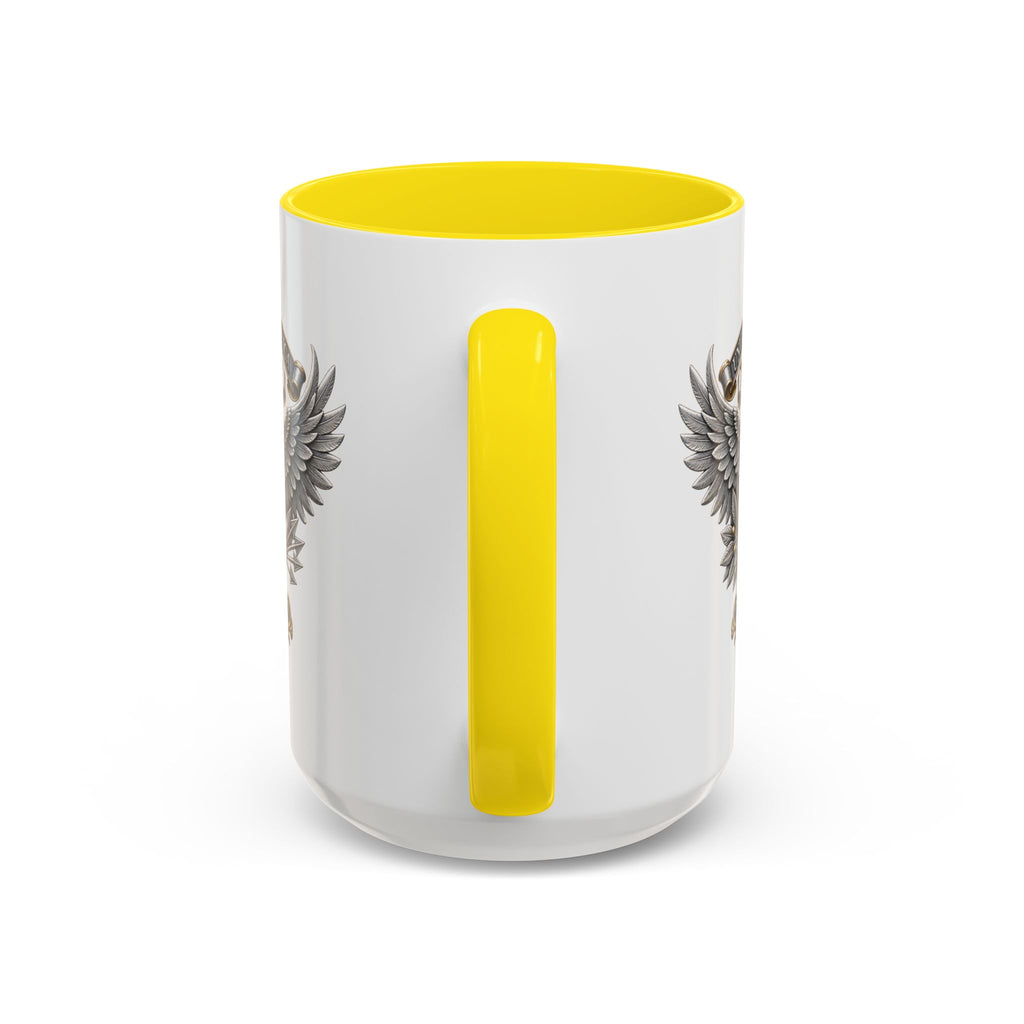 Eagle Shield Accent Coffee Mug — Patriotic "In God We Trust" Design