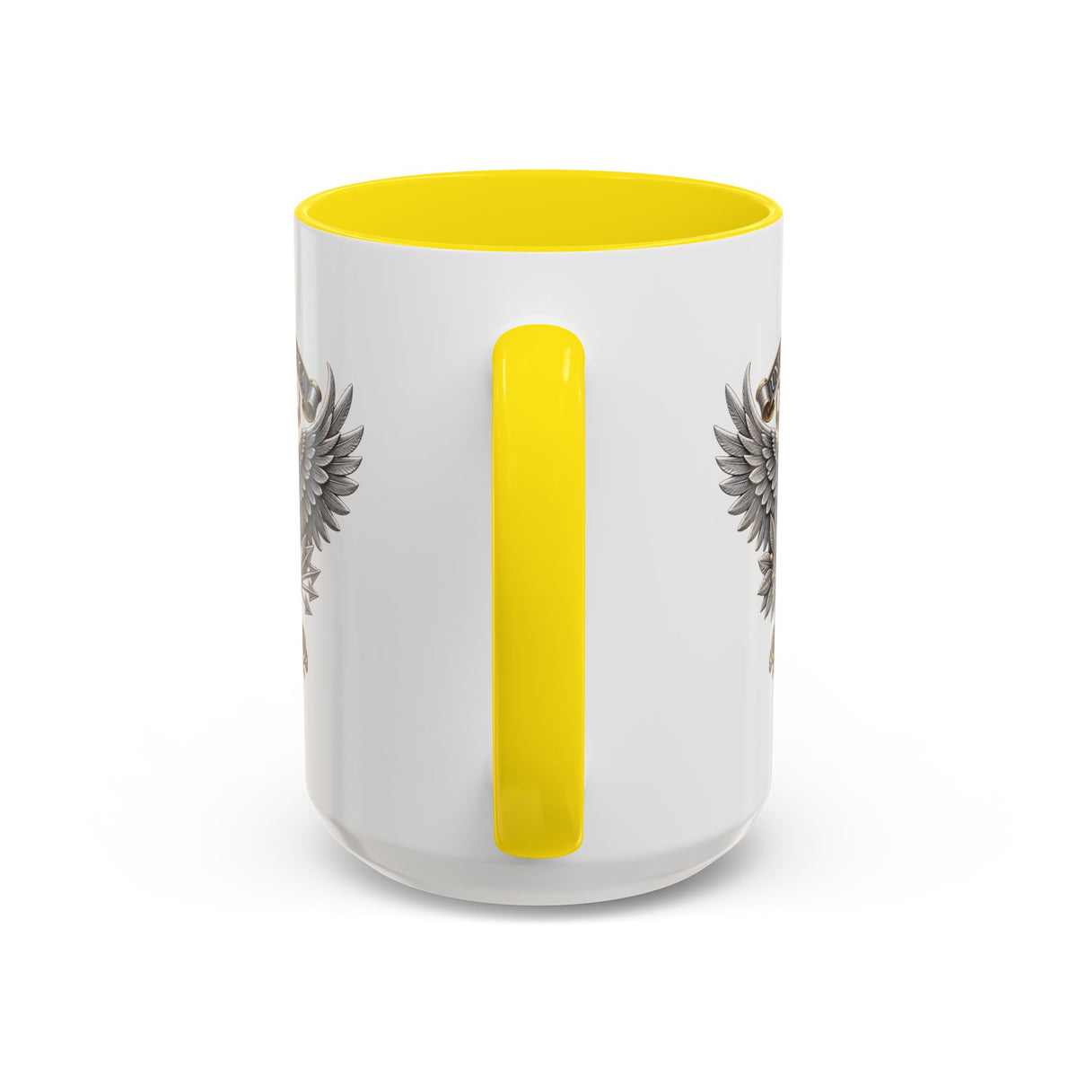 Eagle Shield Accent Coffee Mug — Patriotic "In God We Trust" Design