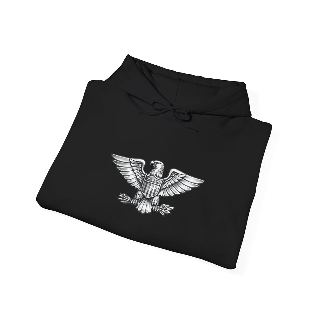Eagle Emblem Hoodie — Classic Vintage Eagle Chest & Sleeve Graphic